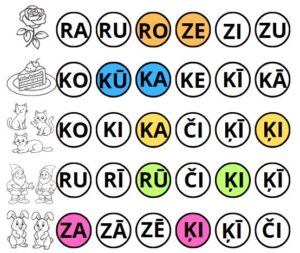 Izkrāso zilbes! (lielie burti) Izkrāso zilbes! (lielie burti)
