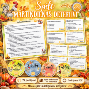 Spēle – Mārtiņdienas detektīvi. Mārtiņi, Mārtiņdiena.