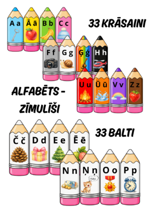 Alfabēts – zīmulīši.