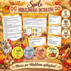 Spēle – Miķeļdienas detektīvi. Miķeļi, Miķeļdiena.