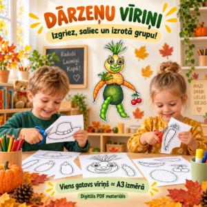 Dārzeņu vīriņu dekori – izdrukā, saliec un izrotā | Miķeļi
