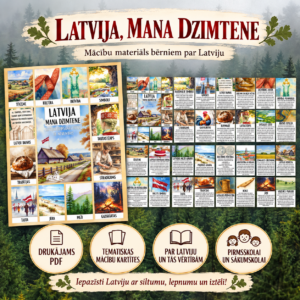 SPĒLE, PLAKĀTI UN KARTĪTES – “LATVIJA, MANA DZIMTENE”