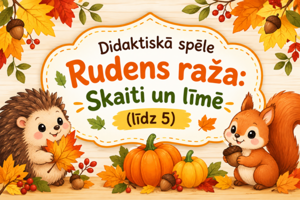 Didaktiskā spēle / darba lapa “Rudens raža: Skaiti un līmē ( Didaktiskā spēle / darba lapa “Rudens raža: Skaiti un līmē (