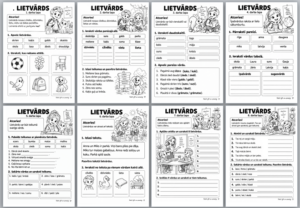 Darba lapu komplekts “LIETVĀRDS” 1.–2. klasei
