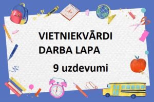 VIETNIEKVĀRDI DARBA LAPA