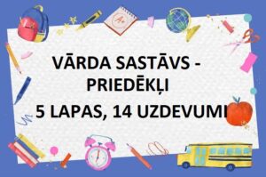 VĀRDA SASTĀVS – PRIEDĒKĻI