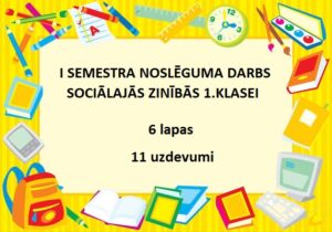 I SEMESTRA NOSLĒGUMA DARBS SOCIĀLAJĀS ZINĪBĀS 1.KLASEI