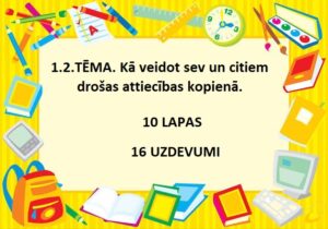1.2.TĒMA. Kā veidot sev un citiem drošas attiecības kopienā.