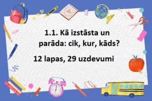 1.1. Kā izstāsta un parāda: cik, kur, kāds?