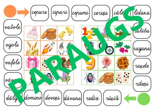 Bingo “Lasām 3zilbīgus vārdus!” (rakstītie burti) Bingo “Lasām 3zilbīgus vārdus!” (rakstītie burti)