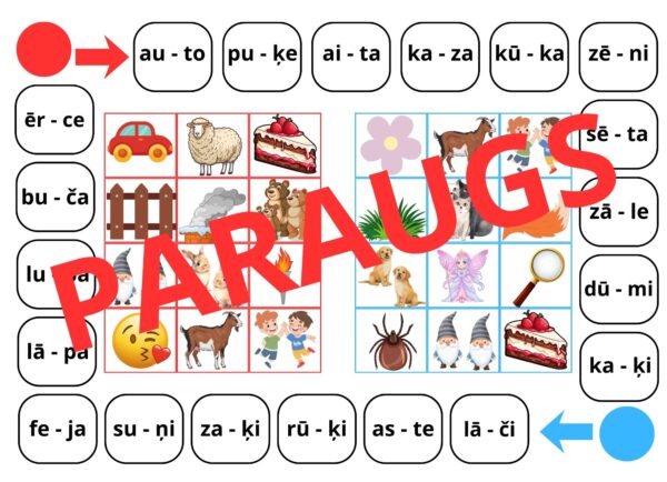 Bingo “Lasām pa zilbēm 2zilbīgus vārdus” (mazie burti) Bingo “Lasām pa zilbēm 2zilbīgus vārdus” (mazie burti)