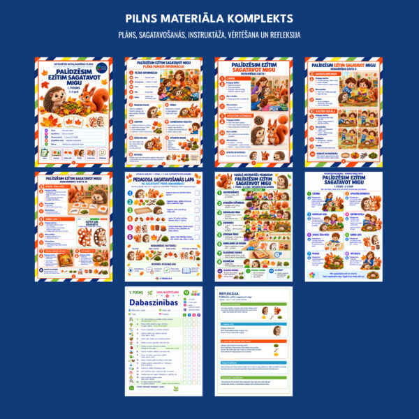 Palīdzēsim ezītim sagatavot migu | Integrētā rotaļdarbība Palīdzēsim ezītim sagatavot migu | Integrētā rotaļdarbība
