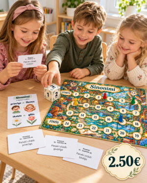 Valodas galda spēle. Kartītes. Atgādnes.