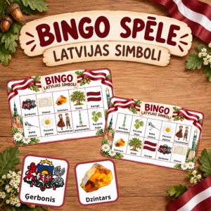 BINGO SPĒLE – LATVIJAS SIMBOLI.