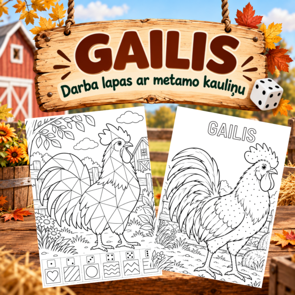 GAILIS – DARBA LAPAS AR METAMO KAULIŅU. GAILIS – DARBA LAPAS AR METAMO KAULIŅU.