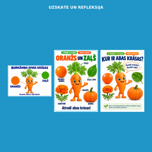 Burkāniņa divas krāsas — krāsu apguves komplekts 2–3 gadiem Burkāniņa divas krāsas — krāsu apguves komplekts 2–3 gadiem