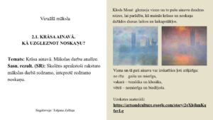2.1. Krāsa ainavā. KĀ UZGLEZNOT NOSKAŅU?