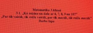 Matemātika 3.klasei. 3.1. “Par tik /tik reižu” DL