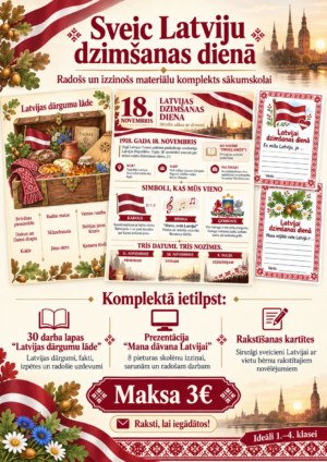 Svinam 18.novembri. Radoši uzdevumi. Latvijas dārgumi.