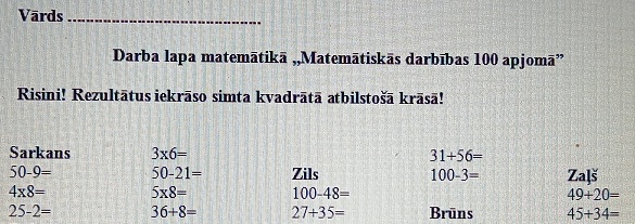 Matemātika 3.klasei. 3.2. Izkrāso! DL Matemātika 3.klasei. 3.2. Izkrāso! DL