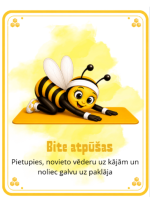 Dinamiskās pauzes kartītes “Bitīte vingro”