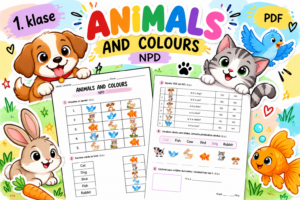 1. klases pārbaudes darbs angļu valodā (Animals) 1. klases pārbaudes darbs angļu valodā (Animals)