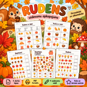 Rudens – 5 darbu lapu komplekts Rudens – 5 darbu lapu komplekts