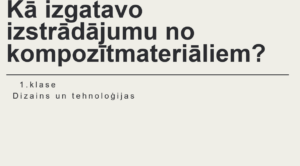 Kā izgatavo izstrādājumu no kompozītmateriāliem?