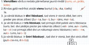 Atgādne “Vārdu dalīšana pārnešanai jaunā rindā”