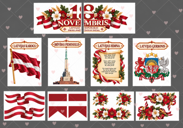 Dekorāciju komplekts Latvijas Republikas proklamēšanas diena Dekorāciju komplekts Latvijas Republikas proklamēšanas diena