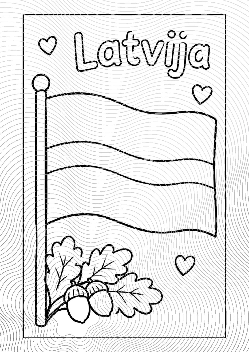 Krāsojamās lapas Latvijas svētku noskaņās Krāsojamās lapas Latvijas svētku noskaņās