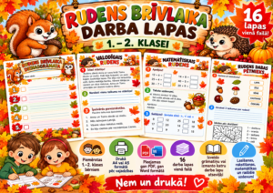 Rudens brīvlaika darba lapas