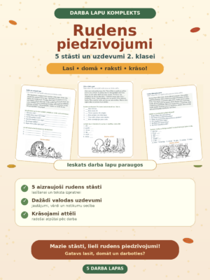 Rudens piedzīvojumi — izlasi, izpildi uzdevumus un izkrāso!