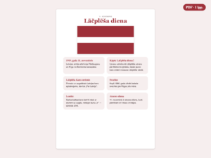 Lāčplēša diena — plakāts visām klasēm, A4