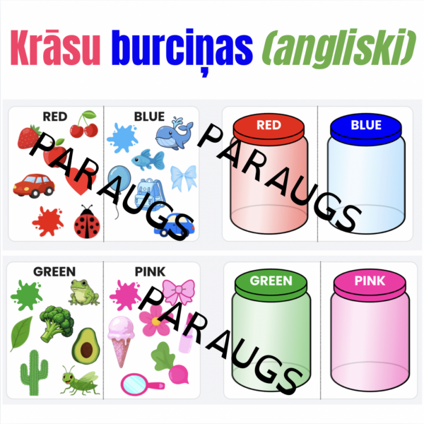 Krāsu burciņas (angliski) Krāsu burciņas (angliski)
