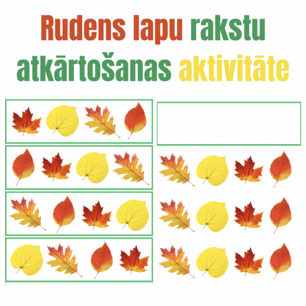 Rudens lapu rakstu atkārtošanas aktivitāte Rudens lapu rakstu atkārtošanas aktivitāte