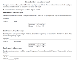Uzdāvini Latvijai dāvanu – atrisini uzdevumus