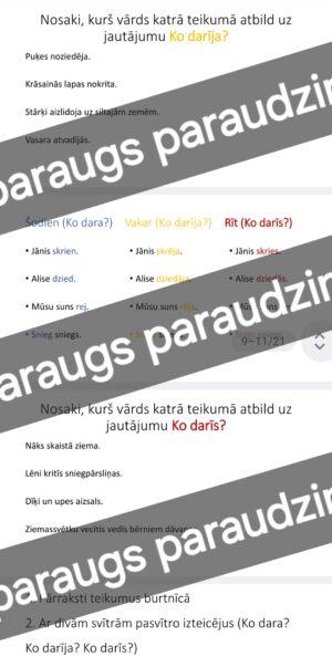 Teikuma priekšmets, izteicējs, alfabēta sec. 2. kl.