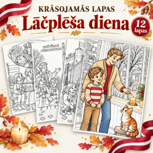 LĀČPLĒŠA DIENA – krāsojamās lapas izziņai un sarunām