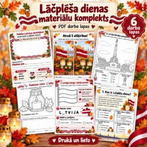 Lāčplēša diena – 6 izglītojošu un radošu darba lapu komp.