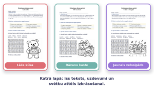 Dzimšanas dienas prieki – lasi pa zilbēm — 10 darba lapas