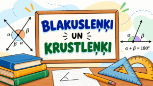 Krustleņķi un blakusleņķi.